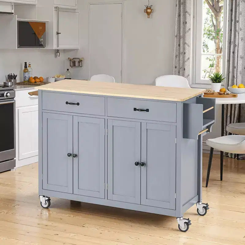 Îlot de cuisine avec meuble de rangement pour poubelle