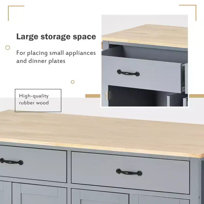 Îlot de cuisine avec meuble de rangement pour poubelle