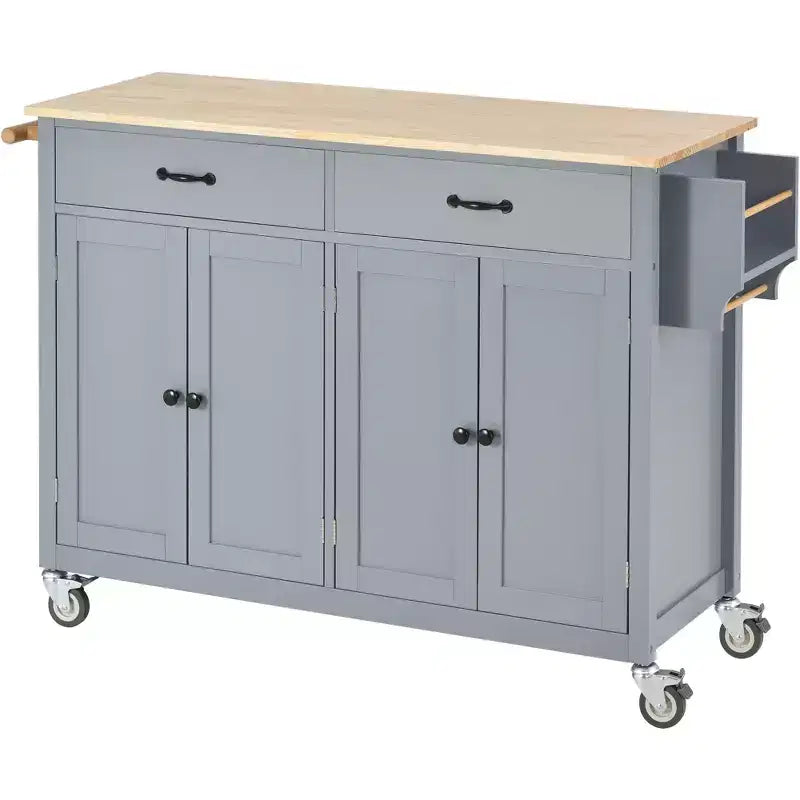 Îlot de cuisine avec meuble de rangement pour poubelle
