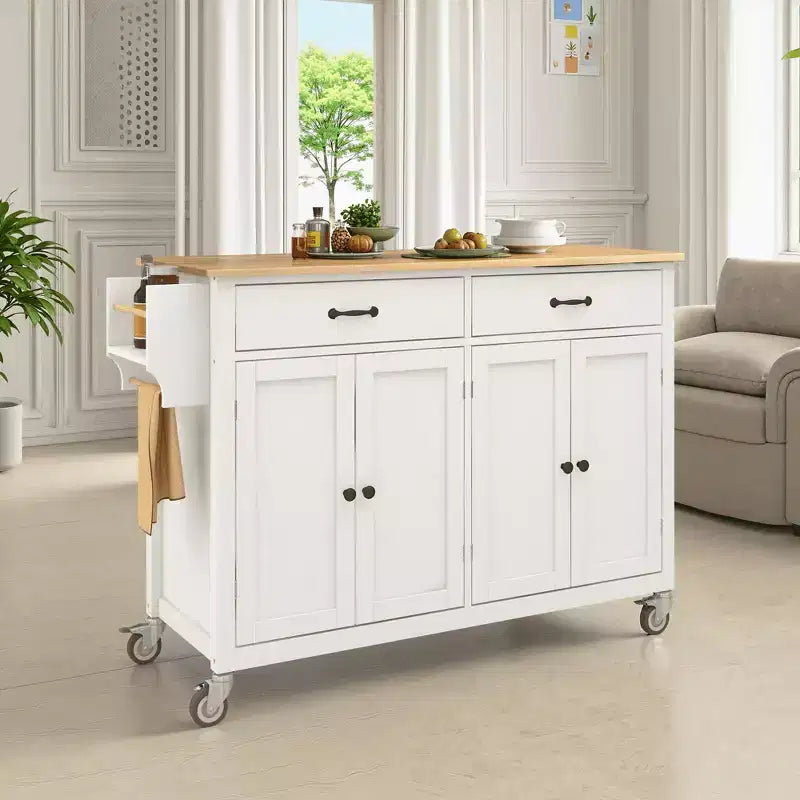 Îlot de cuisine avec meuble de rangement pour poubelle