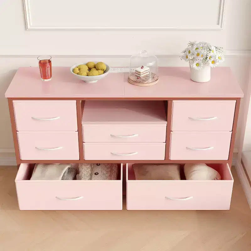 47.4-inch Multi-Functional TV Stand with 8 Drawers, RGB Smart Light Strip, Dual Power Outlets, Suitable for Multiple Scenarios