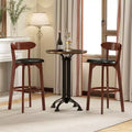 Tabouret de bar avec dossier incurvé, repose-pieds, tabourets hauteur comptoir