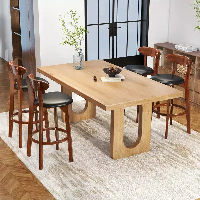 Tabouret de bar avec dossier incurvé, repose-pieds, tabourets hauteur comptoir