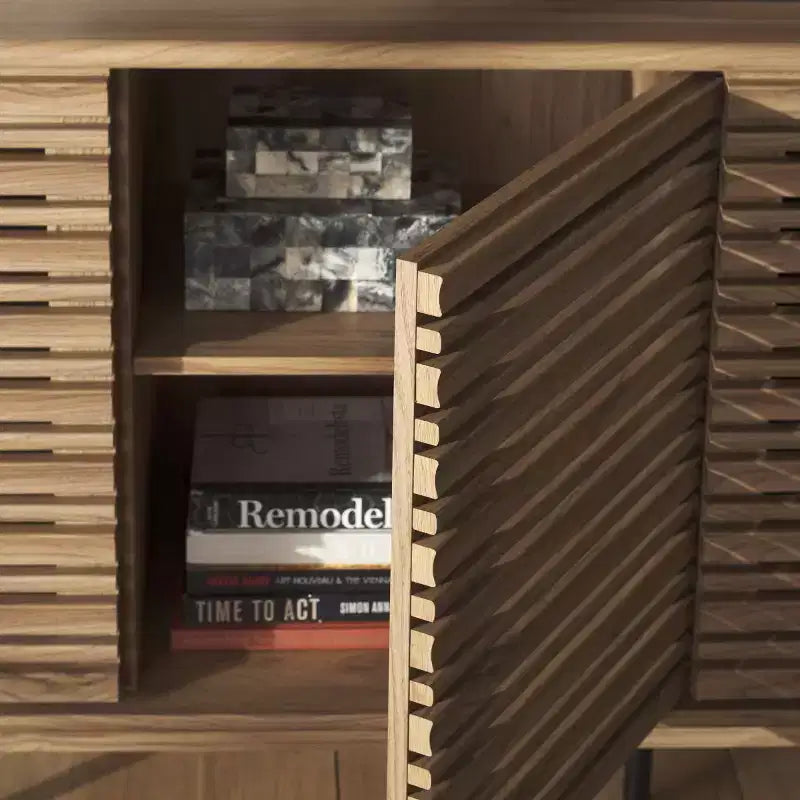 Grand meuble TV 4 portes 4 étagères