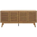 Large 4 Door 4 Shelf Media Stand