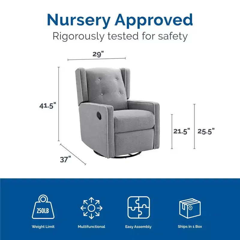 Fauteuil d'allaitement inclinable et pivotant 4 en 1