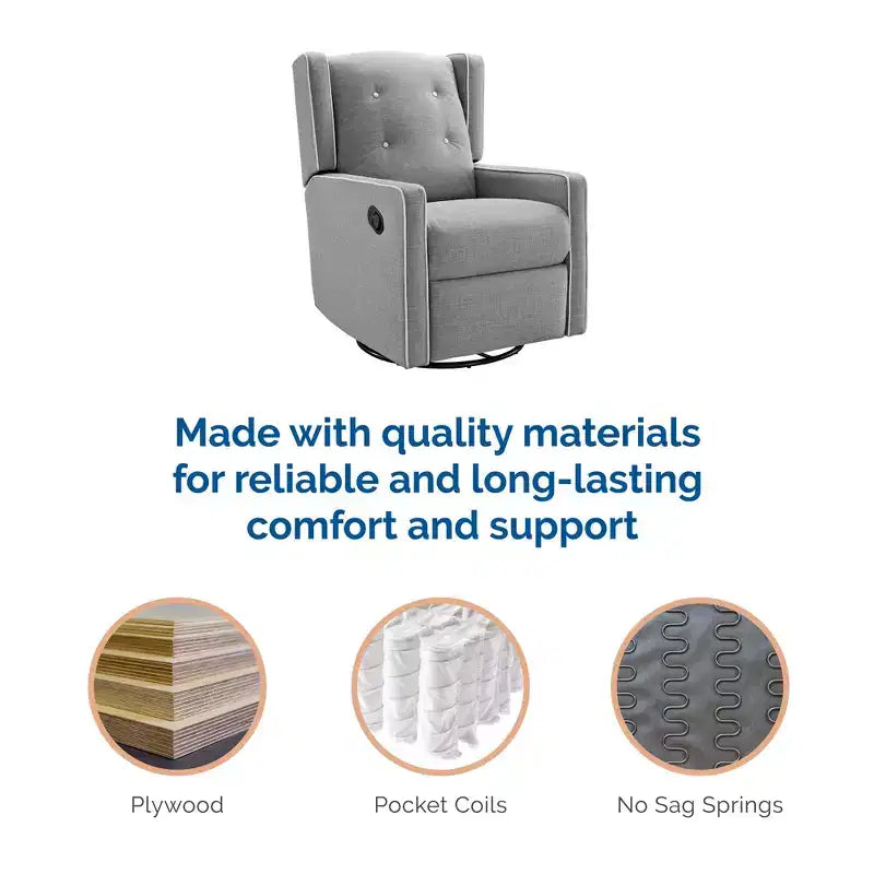 Fauteuil d'allaitement inclinable et pivotant 4 en 1