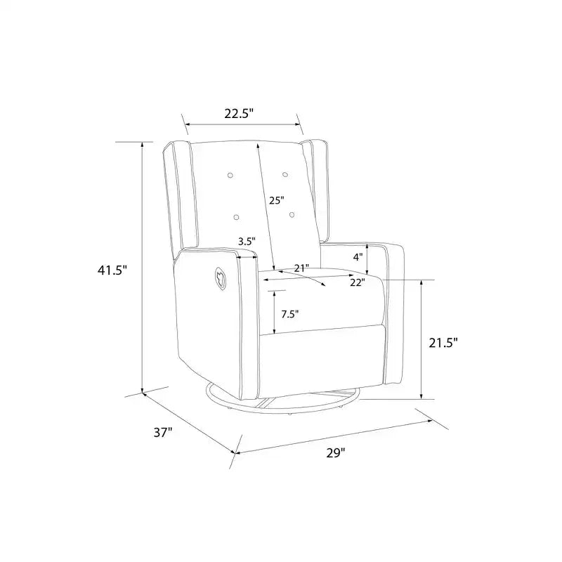 Fauteuil d'allaitement inclinable et pivotant 4 en 1