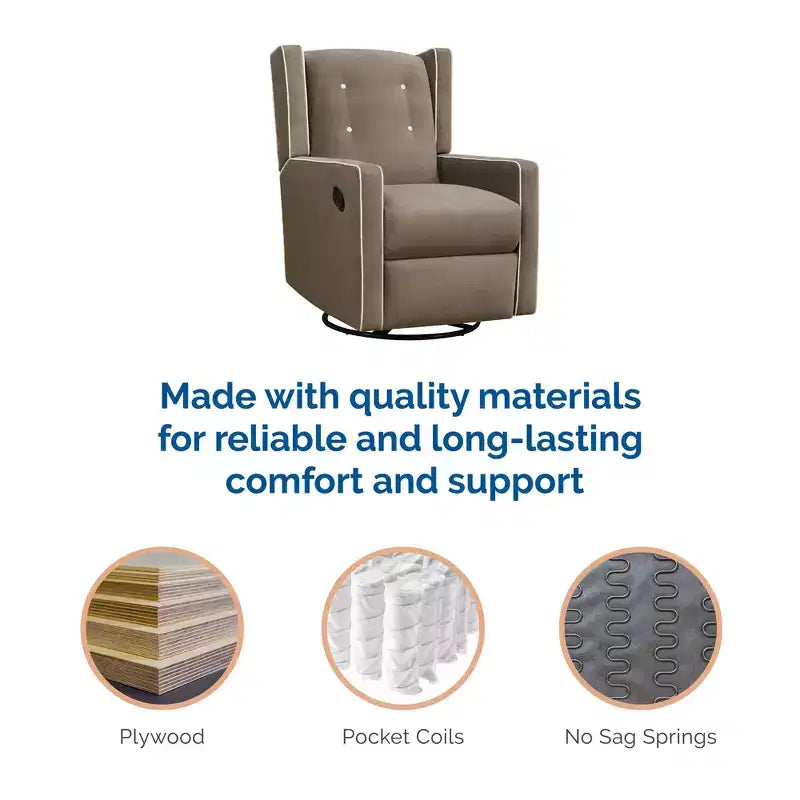 Fauteuil d'allaitement inclinable et pivotant 4 en 1