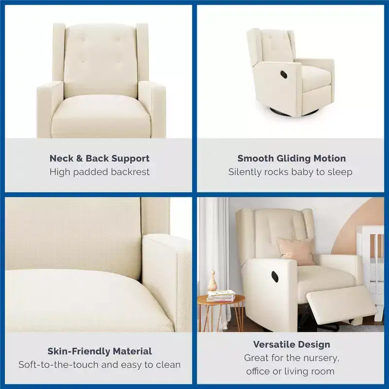 Fauteuil d'allaitement inclinable et pivotant 4 en 1
