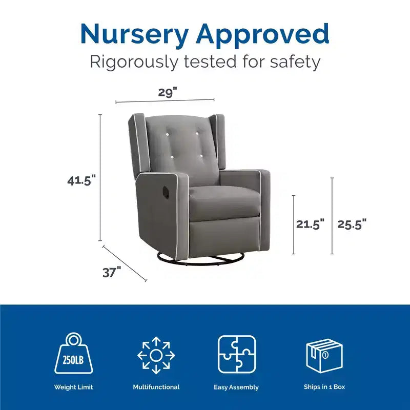 Fauteuil d'allaitement inclinable et pivotant 4 en 1