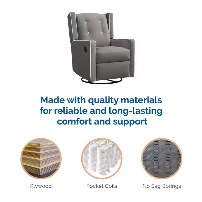 Fauteuil d'allaitement inclinable et pivotant 4 en 1