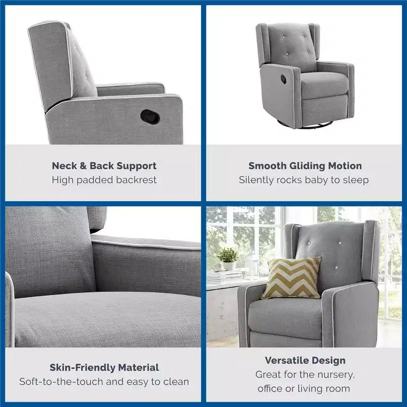 Fauteuil d'allaitement inclinable et pivotant 4 en 1