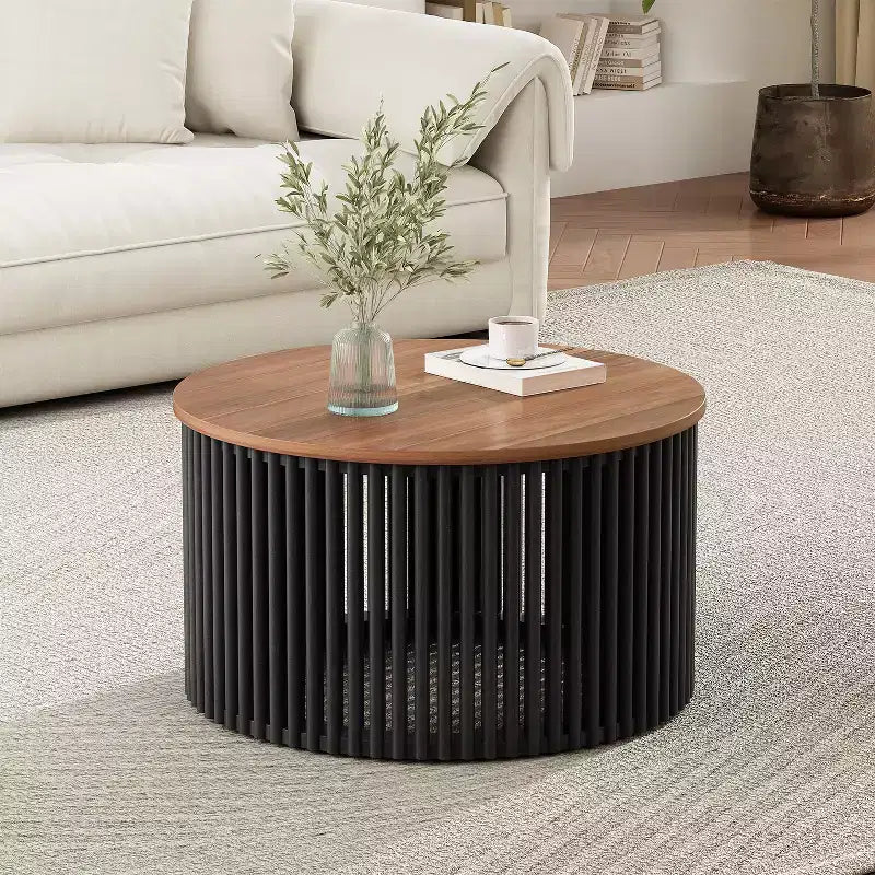 Table basse ronde en bois