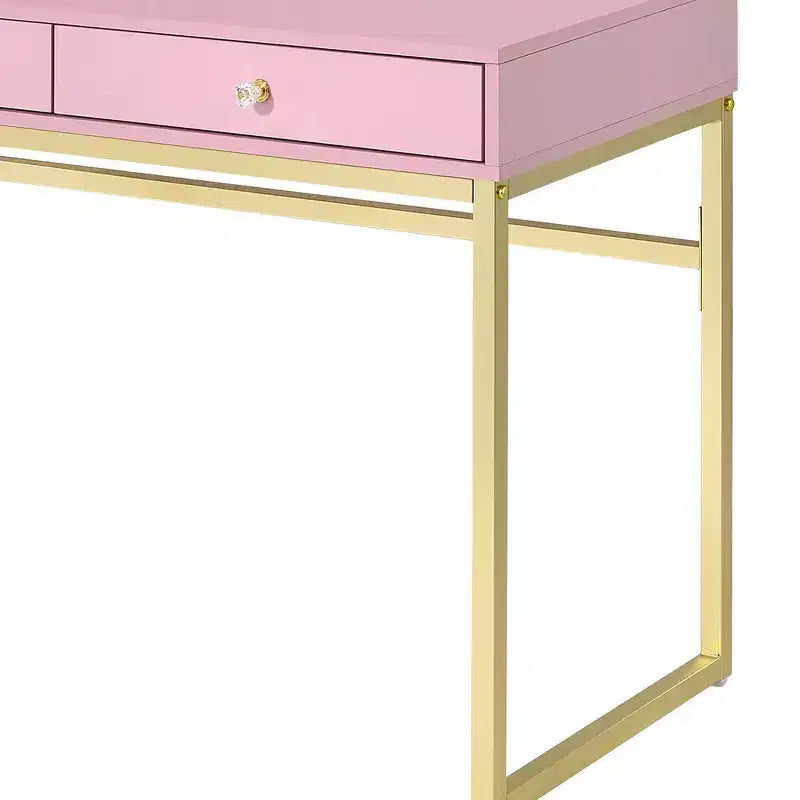 Coiffeuse contemporaine avec miroir, coiffeuse de maquillage avec LED réglable