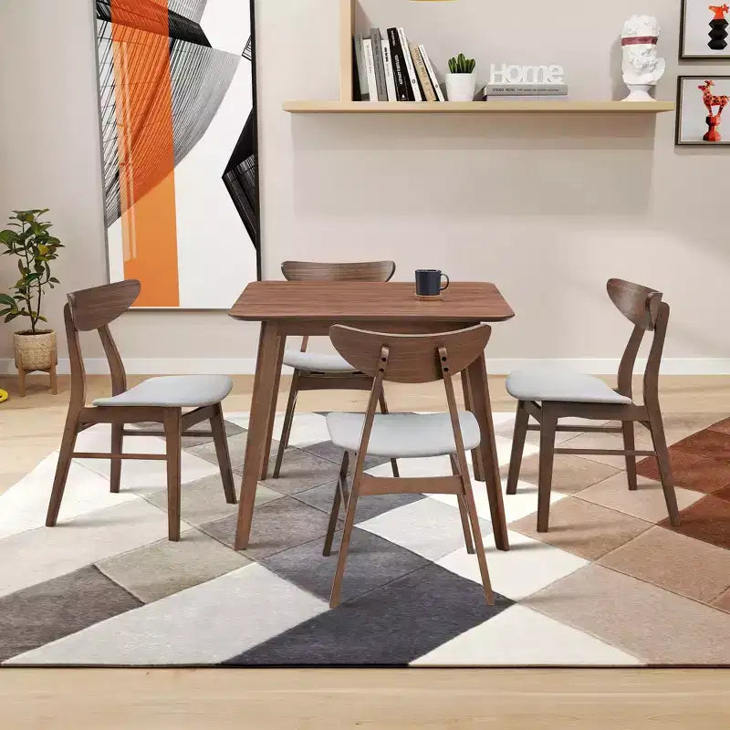 Okak Square Wooden Dining Table for 4 Kitchen Table Dining Table for Dining Room, Restaurant, Living Room