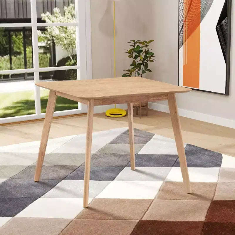 Okak Square Wooden Dining Table for 4 Kitchen Table Dining Table for Dining Room, Restaurant, Living Room