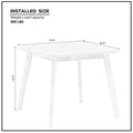 Okak Square Wooden Dining Table for 4 Kitchen Table Dining Table for Dining Room, Restaurant, Living Room