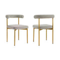 Armen Living,Shannon Dining Chair with Gold Brushed Stainless Steel