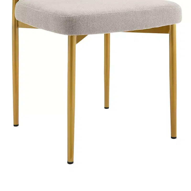 Armen Living,Shannon Dining Chair with Gold Brushed Stainless Steel