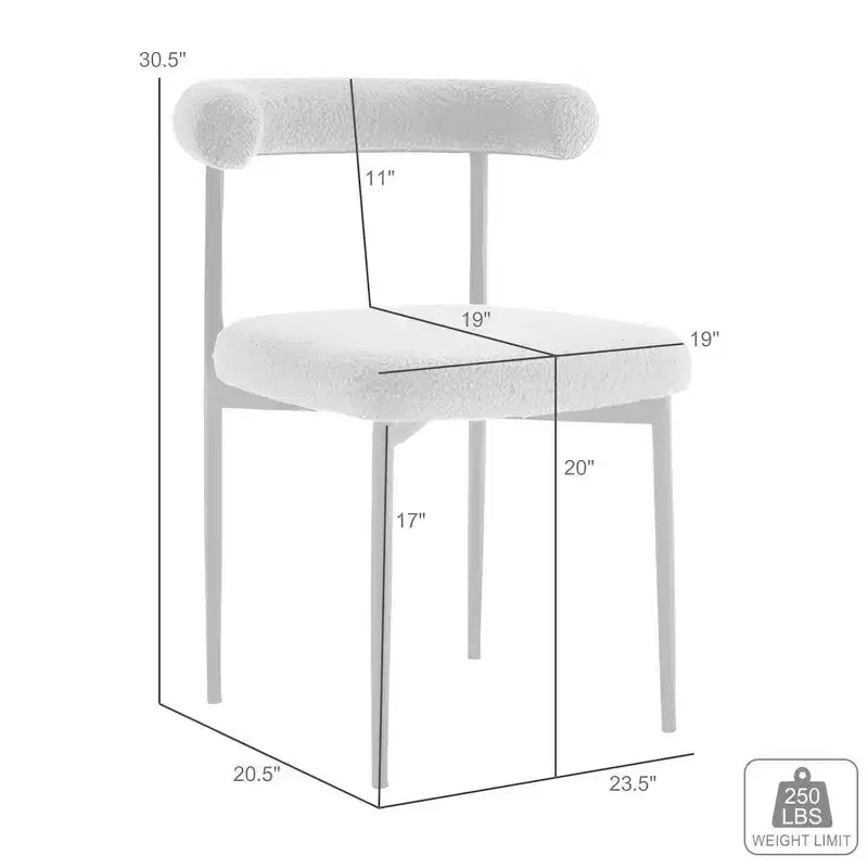Armen Living,Shannon Dining Chair with Gold Brushed Stainless Steel