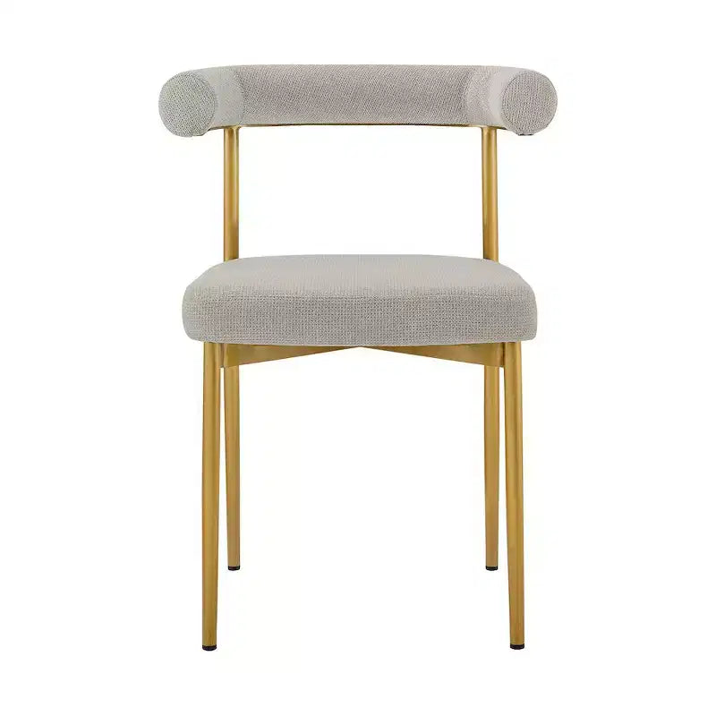 Armen Living,Shannon Dining Chair with Gold Brushed Stainless Steel