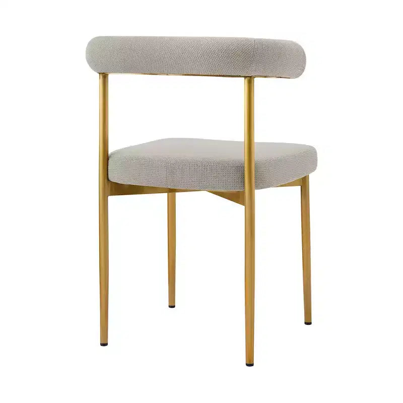 Armen Living,Shannon Dining Chair with Gold Brushed Stainless Steel