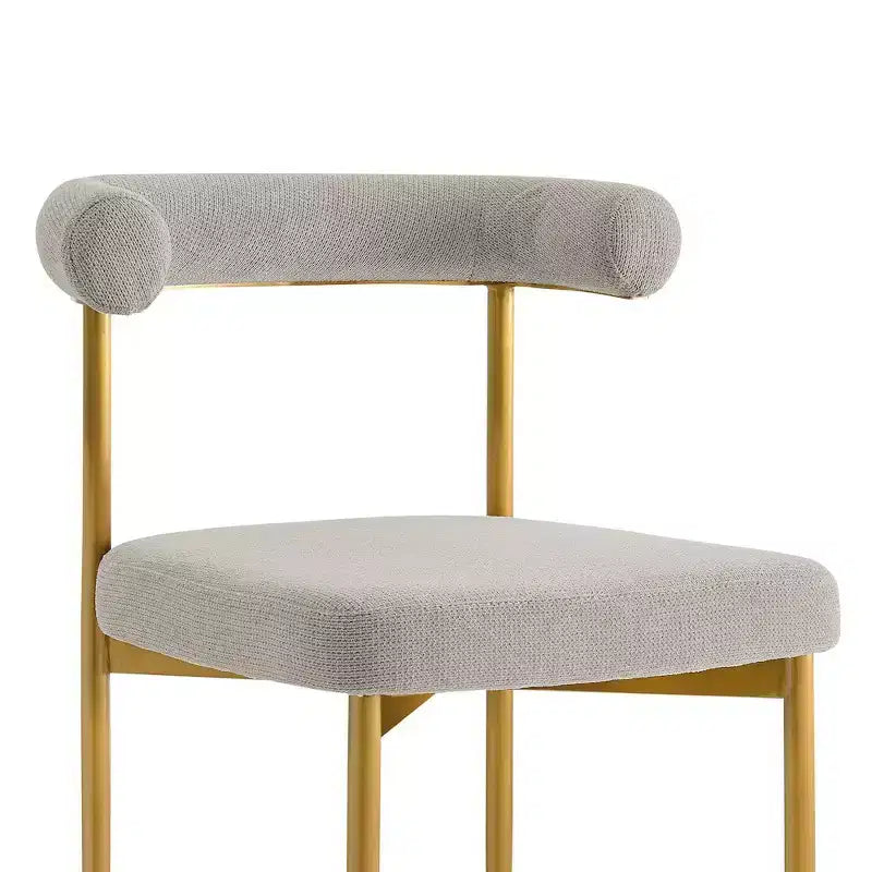 Armen Living,Shannon Dining Chair with Gold Brushed Stainless Steel