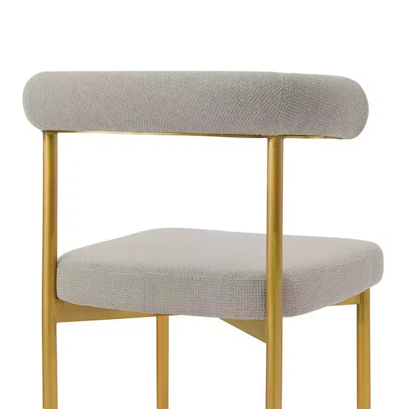 Armen Living,Shannon Dining Chair with Gold Brushed Stainless Steel