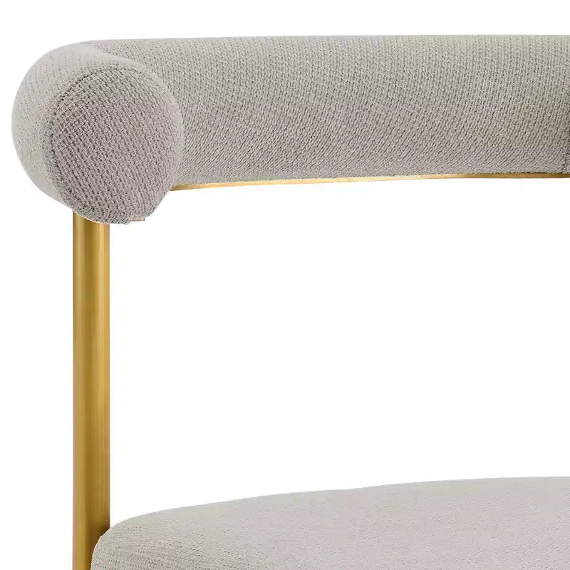 Armen Living,Shannon Dining Chair with Gold Brushed Stainless Steel