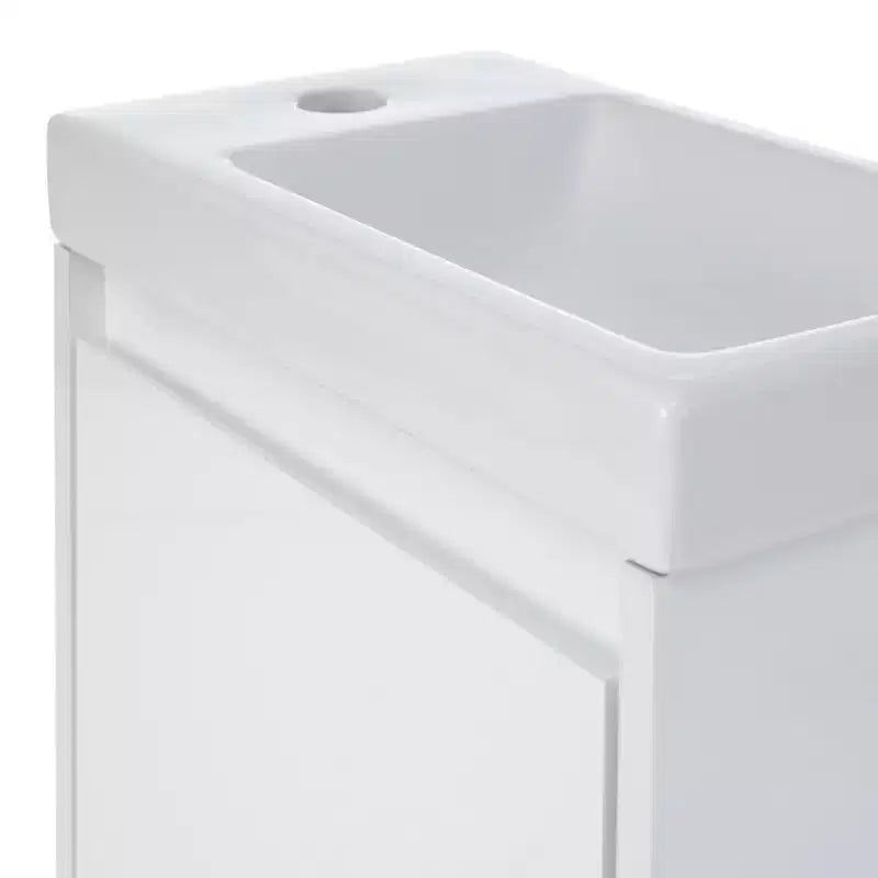 TROPOW 16 Bathroom Vanity with Sink Combo, Vanity Cabinet with Soft-Close Doors, Wall Bathroom Cabinet Floating Vanity Sink for Small Space
