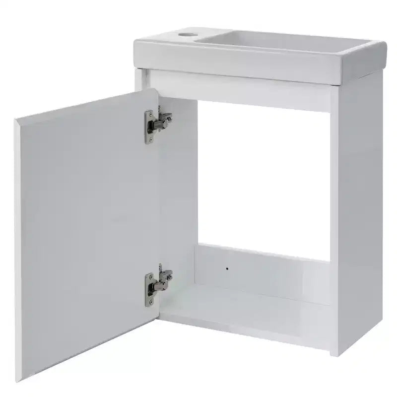 TROPOW 16 Bathroom Vanity with Sink Combo, Vanity Cabinet with Soft-Close Doors, Wall Bathroom Cabinet Floating Vanity Sink for Small Space