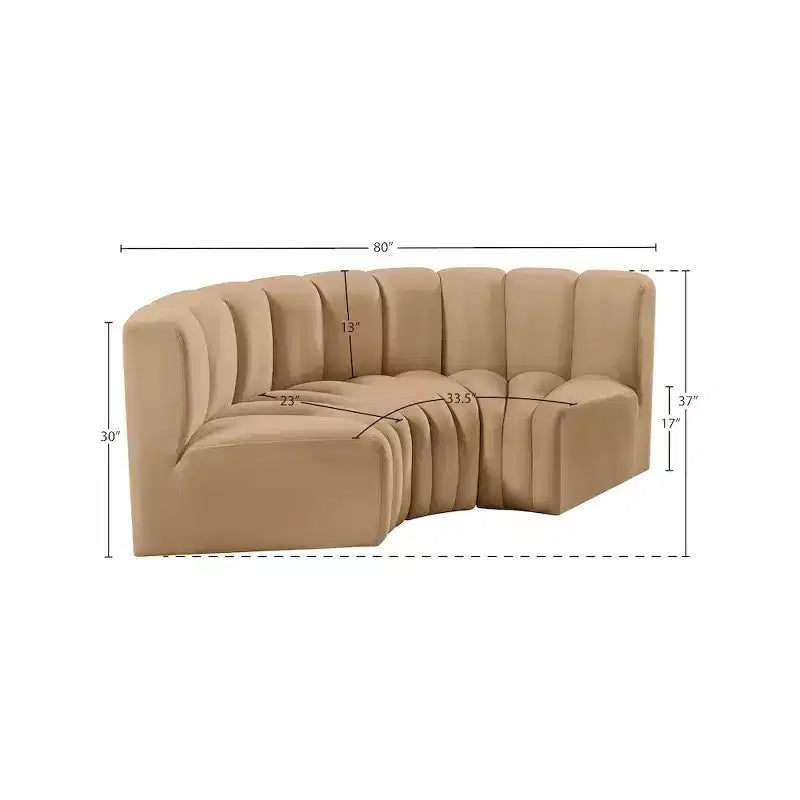 Meridian Furniture,Arc Velvet Modular Sofa