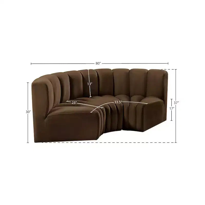 Meridian Furniture,Arc Velvet Modular Sofa