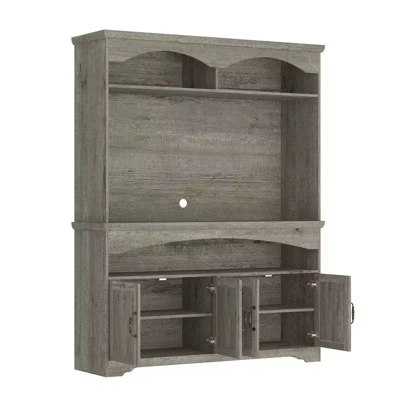 Famapy Multi-Functional Rustic Storage Cabinet,Display Cabinet & Bookcase,Living Room Storage Unit,Kitchen Pantry Hutch for Dishware Storage
