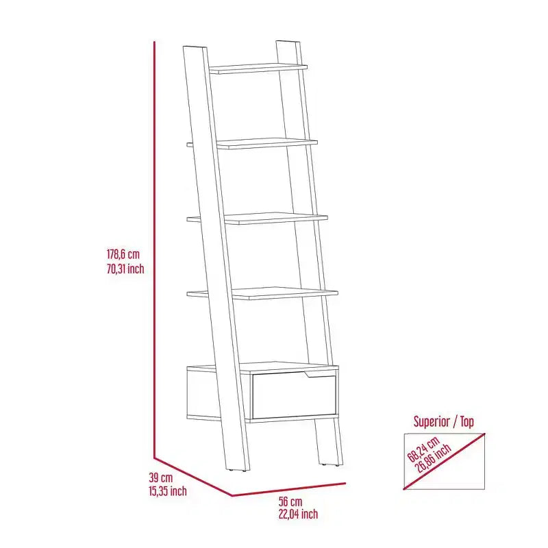 FM Furniture,Hamburg Ladder Bookcase