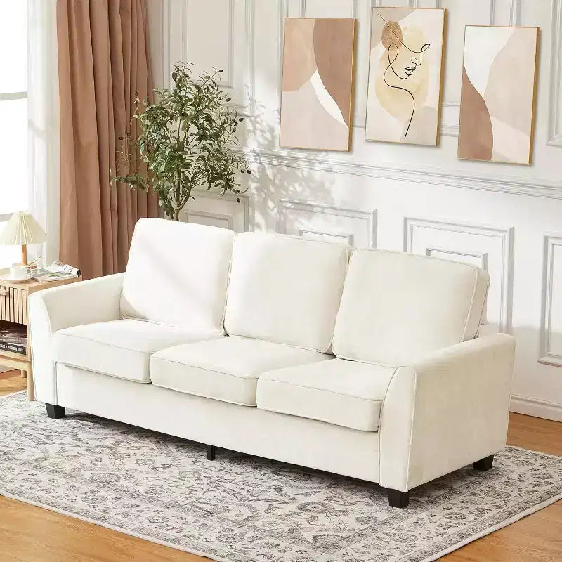 3 Seater Sofa Couch Oversized Modern Chenille 83 Inch Couch, Comfy Deep Seat Lounge Loveseat, Washable Cozy Cloud Sofa for Home Office Apartment