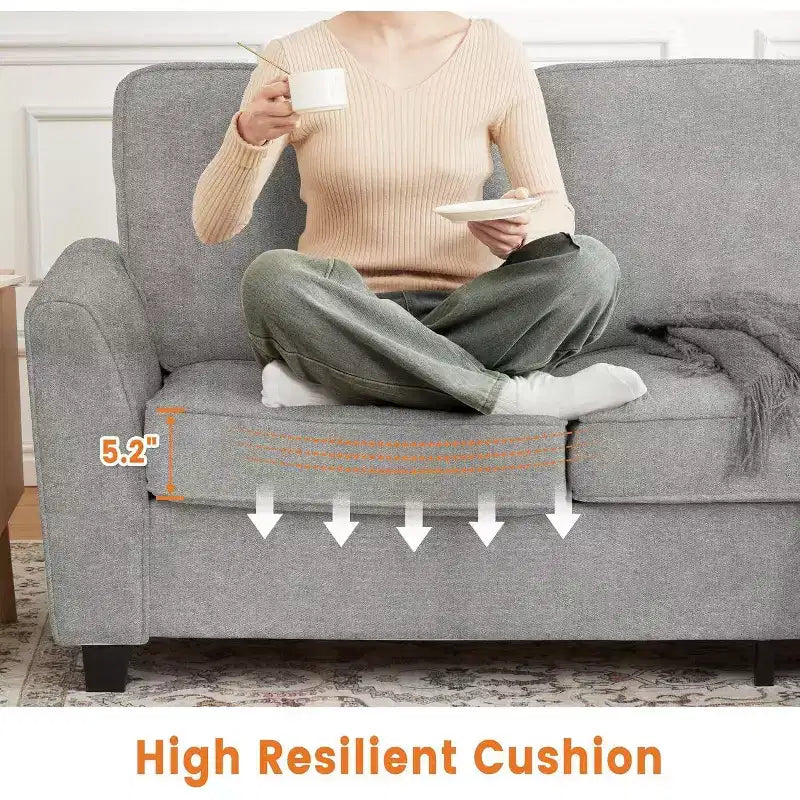 3 Seater Sofa Couch Oversized Modern Chenille 83 Inch Couch, Comfy Deep Seat Lounge Loveseat, Washable Cozy Cloud Sofa for Home Office Apartment