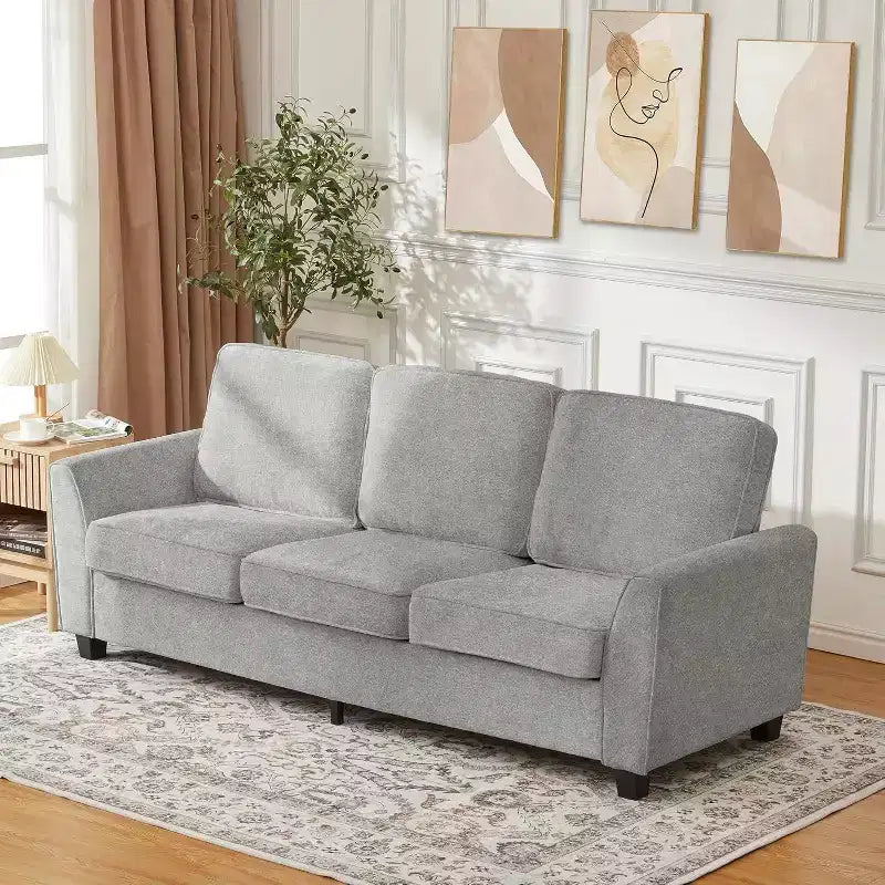 3 Seater Sofa Couch Oversized Modern Chenille 83 Inch Couch, Comfy Deep Seat Lounge Loveseat, Washable Cozy Cloud Sofa for Home Office Apartment