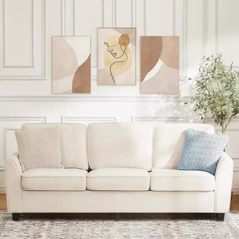 3-Sitzer Sofa, übergroßes modernes Chenille-Sofa, 211 cm, bequemes Loungesofa mit tiefer Sitzfläche, waschbares gemütliches Cloud-Sofa für Homeoffice und Wohnung