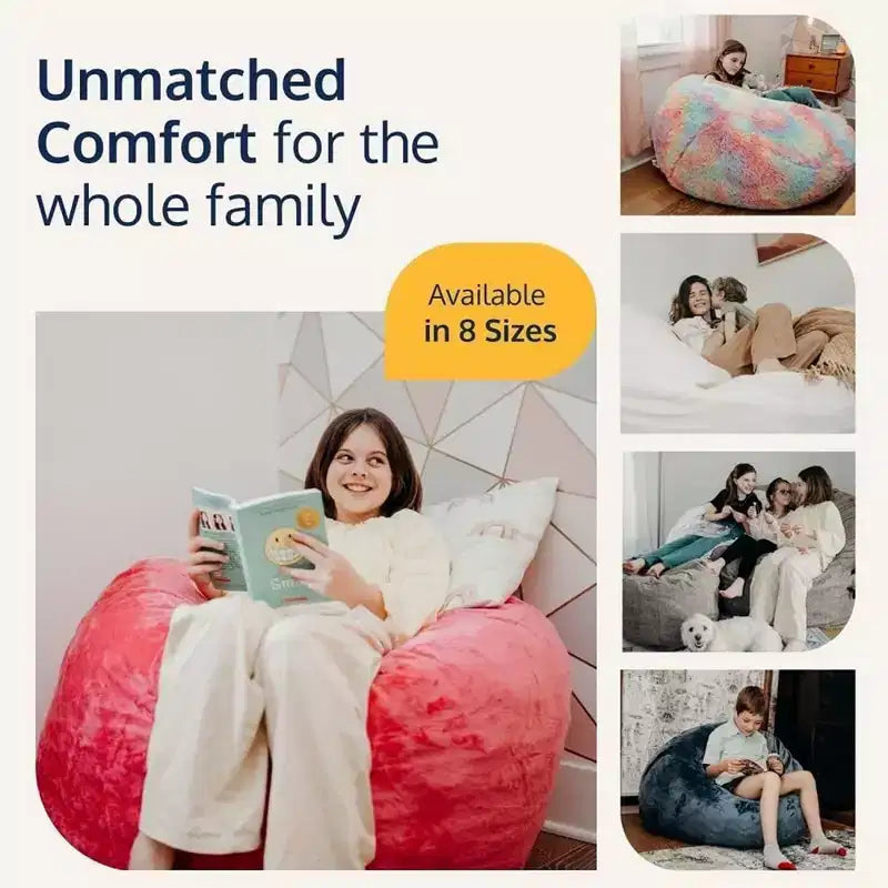 Ultimate Sack Bean Bag Chair, Oversized Indoor Comfy Lounger
