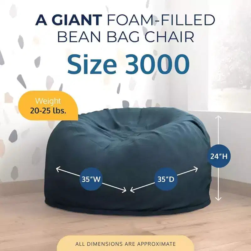 Ultimate Sack Bean Bag Chair, Oversized Indoor Comfy Lounger
