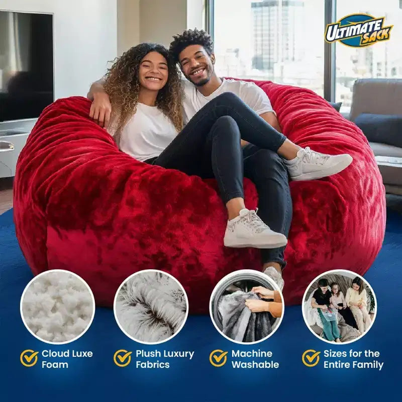 Ultimate Sack Bean Bag Chair, Oversized Indoor Comfy Lounger