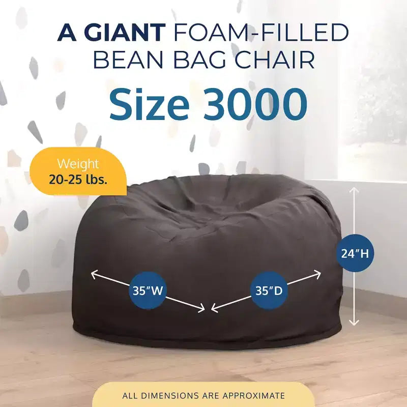 Ultimate Sack Bean Bag Chair, Oversized Indoor Comfy Lounger