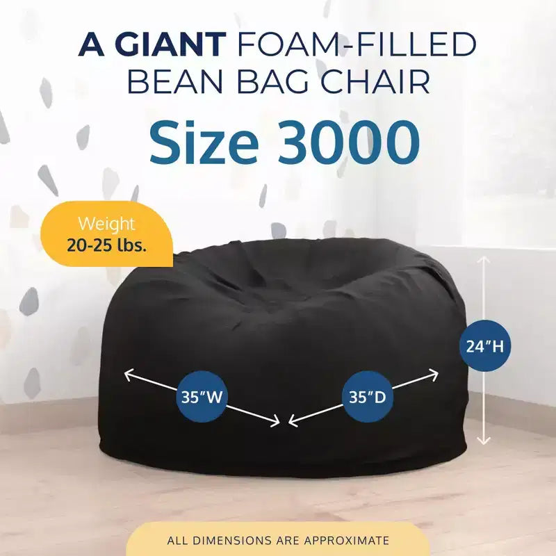 Ultimate Sack Bean Bag Chair, Oversized Indoor Comfy Lounger