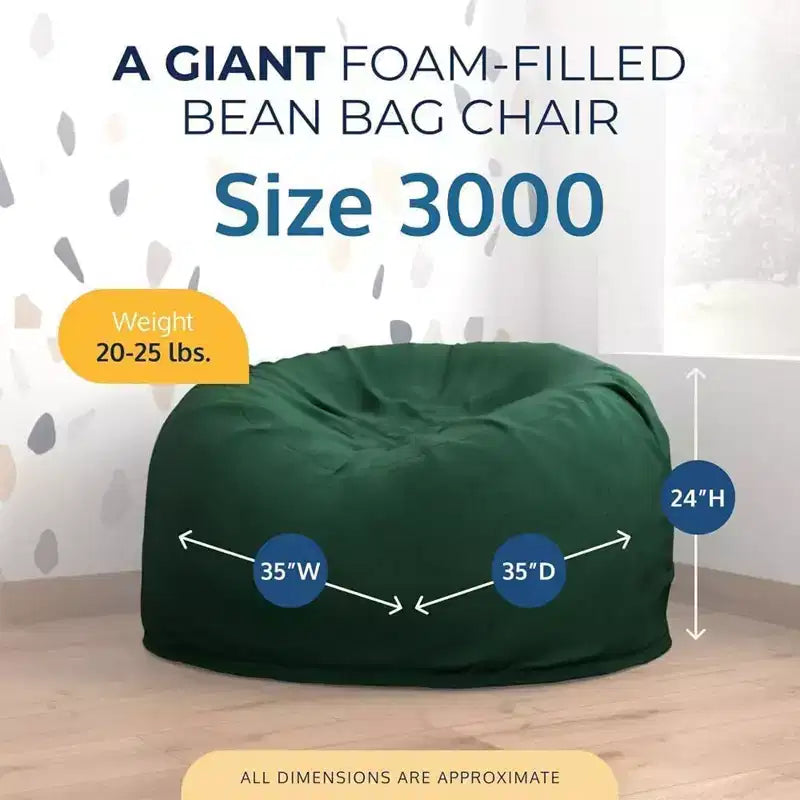 Ultimate Sack Bean Bag Chair, Oversized Indoor Comfy Lounger