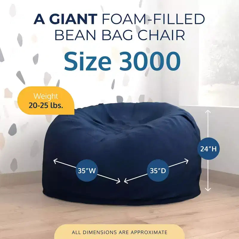 Ultimate Sack Bean Bag Chair, Oversized Indoor Comfy Lounger