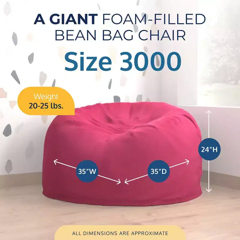 Ultimate Sack Bean Bag Chair, Oversized Indoor Comfy Lounger