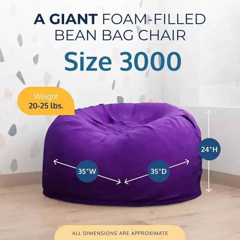 Ultimate Sack Bean Bag Chair, Oversized Indoor Comfy Lounger