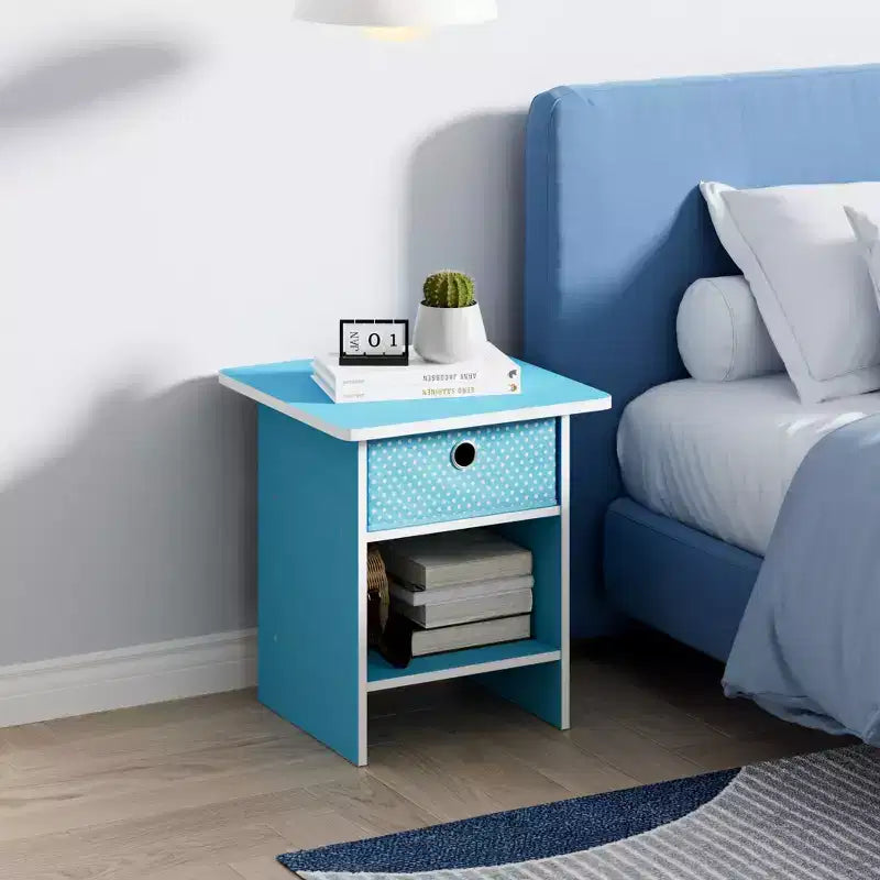 HOMLUX 2PCS Nightstand Sofa End Table Bedside Table with Bin Drawer & Open Shelf